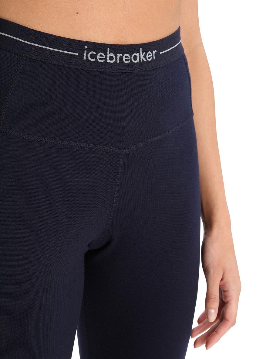 Icebreaker Merino 260 Tech High Rise Leggings Női Base Layers Sötétkék | HU 1851WNBY